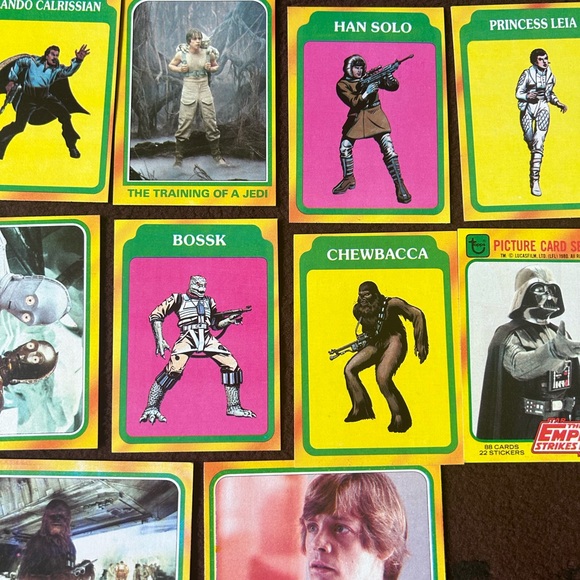 Star Wars Empire Strikes Back 1980 Topps Collector Cards, lot of 22 cards - Picture 7 of 14